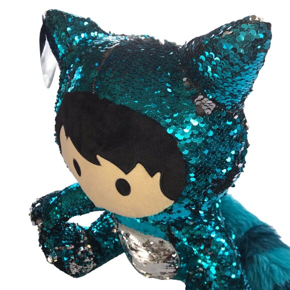 New SALESFORCE ANNIVERSARY Sequin Plush Doll, Astro, Blue / Silver.  Large.  16" - Picture 10 of 14